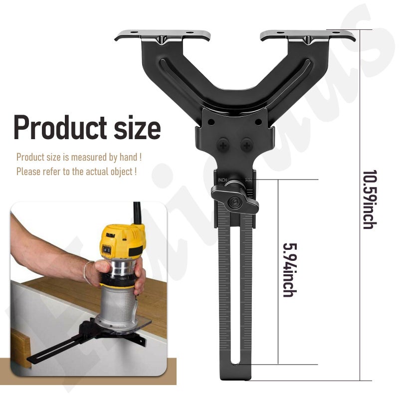 Haiouus DNP618 Edge Guide for Fixed Base Compact Router, Compatible With DEWALT DWP611 Router, PORTER-CABLE 450 & 451-Adjustable for Quick Attachment To Router Mounting Base, Fits Router DCW600B, DW6913. etc - Image 2