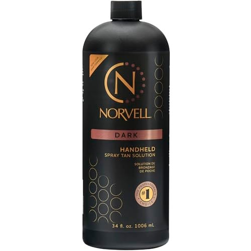 Norvell Premium Spray Tan Solution Dark 34 fl oz â€“ Professional Sunless Tanning Formula for Deep Natural Bronze, Streak-Free, Fast-Drying, Long-Lasting Sunless Color - Image 1