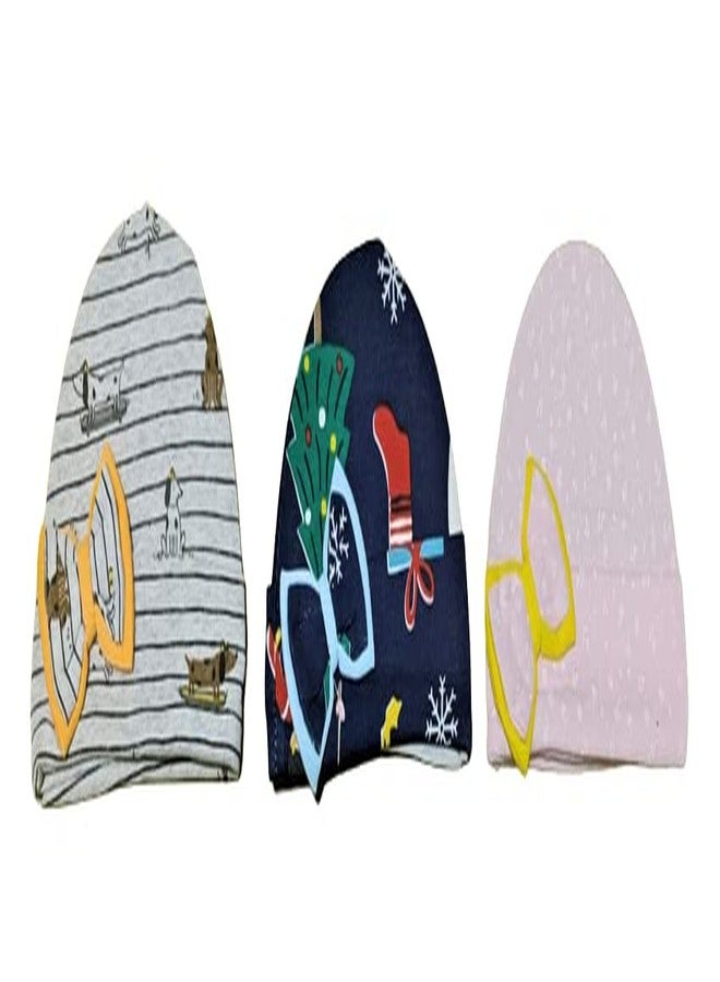NAVYZONE Bow Cap for Newborn (0-6 Months) (Cotton) (Pack of 3)