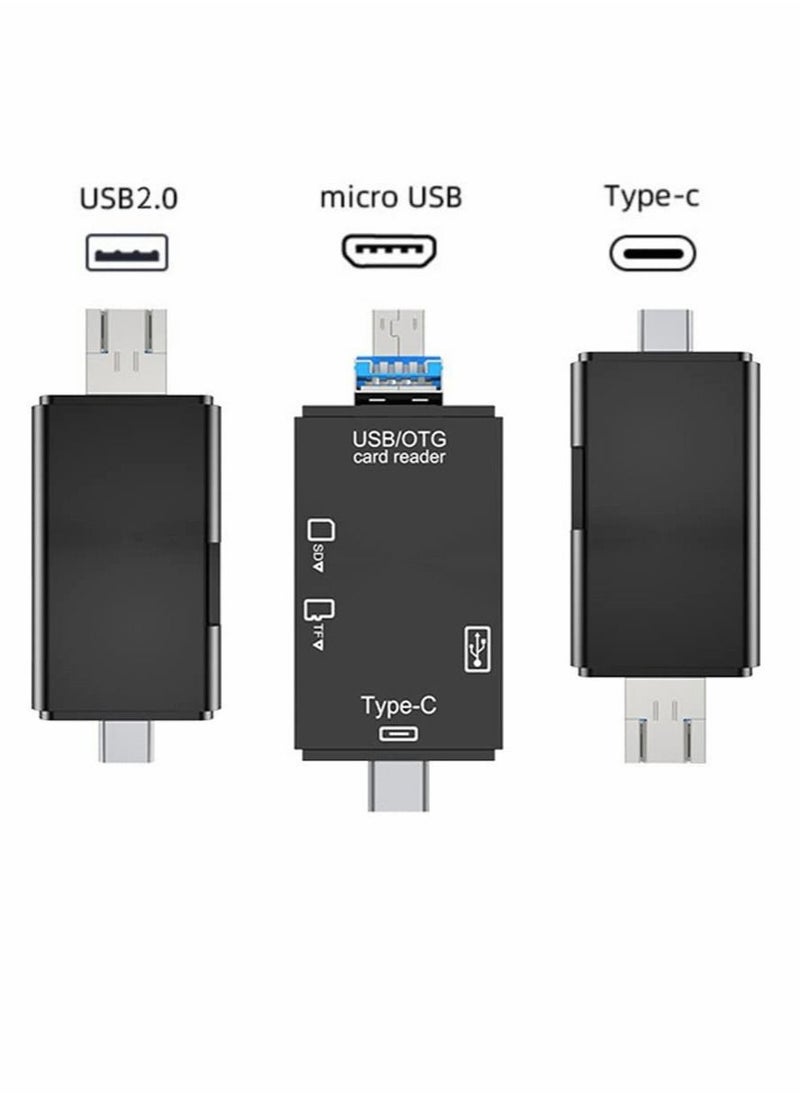 Excefore SD Card Reader, 6-in-1 USB C/Micro/USB Memory Reader Camera Viewer  - Image 2