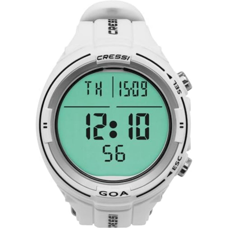 Goa Diving Watch/Computer for underwater diving, stainless steel case, black dial, water-resistant to 200m with luminous hands and bezel - Image 2