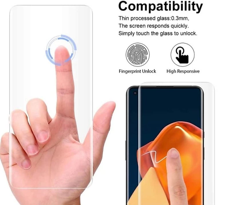 STP FEEL® UV Advanced Tempered Glass Screen Protector Guard Compatible For Xiaomi Redmi Note 13 Pro Plus 5G (6.67 Inch, Pack of 1) Full Adhesive UV Curved Case Friendly HD Clarity - Image 2
