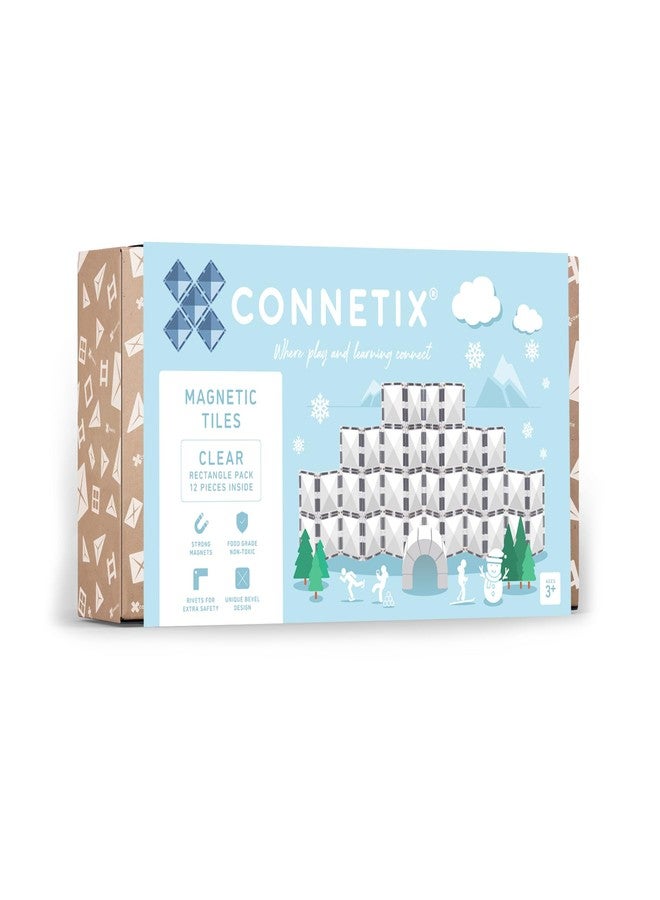 CONNETIX Clear Rectangle Pack, 12 Pieces - Image 1