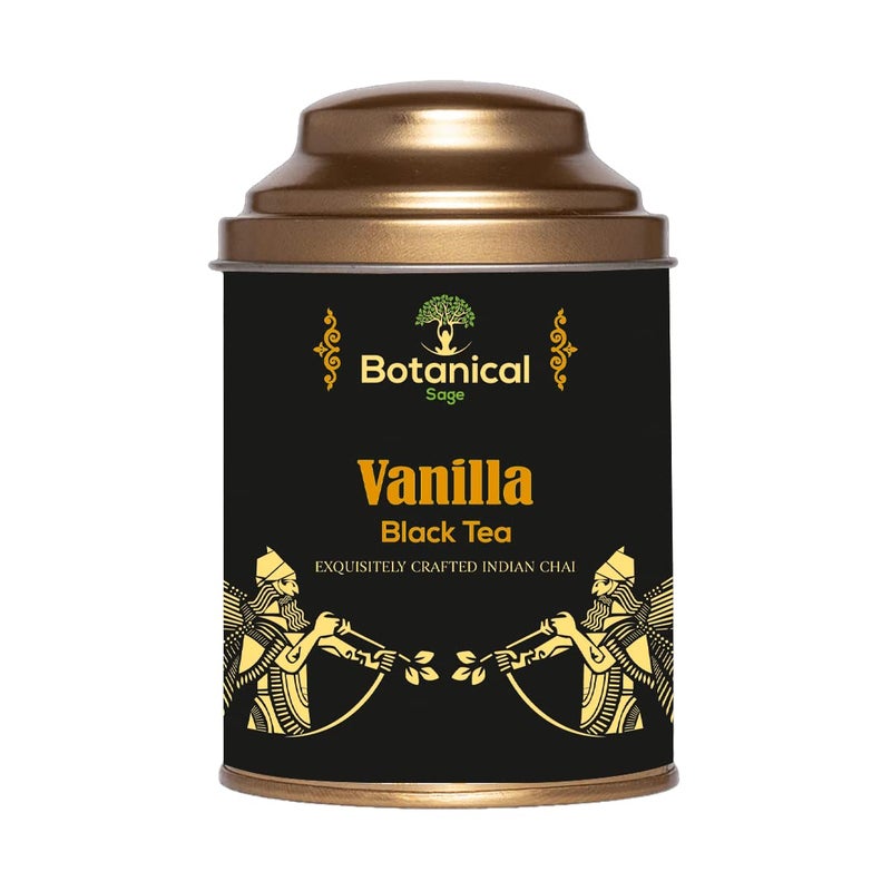 Botanical Sage- Vanilla Black Tea 100g With Free Tea Infuser | Darjeeling Black Tea With Vanilla & Bluecorn | Selelcted | Luxury Tea - Image 1