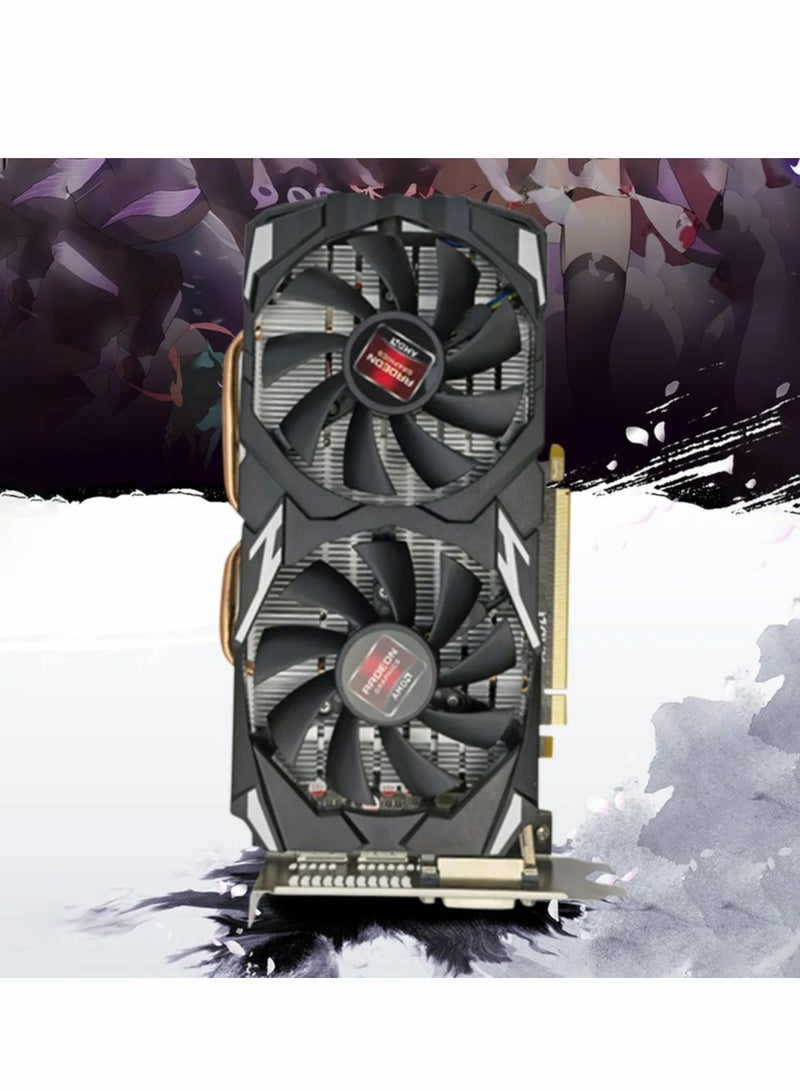 AMD RX580 8GB DDR5 256Bit Graphics Card Dual Cooling Fan Desktop Computer PC Accessories - Image 4