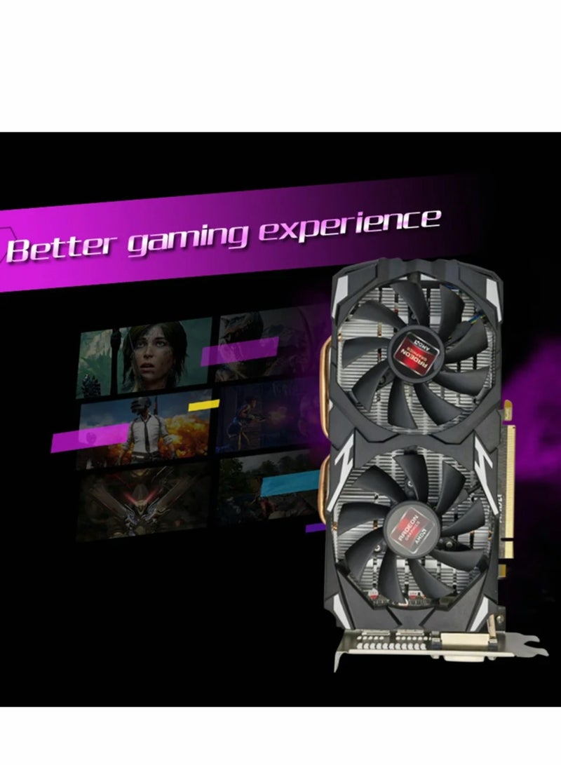 AMD RX580 8GB DDR5 256Bit Graphics Card Dual Cooling Fan Desktop Computer PC Accessories - Image 5