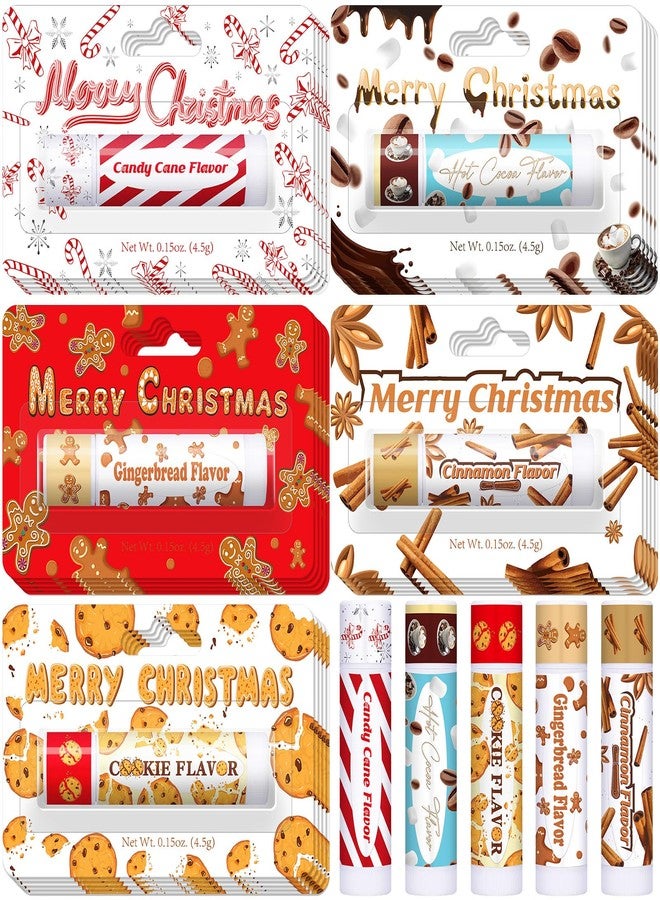 Sacubee 15 Pcs Christmas Lip Balms Bulk Peppermint Candy Flavor Lip Balm Holiday Gingerbread Hot Cocoa Cookie Cinnamon Flavor Christmas Party Gifts Stocking Stuffers for Women Employee Coworkers - Image 1