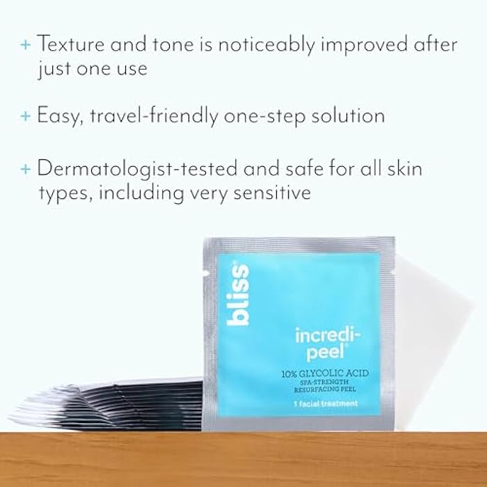 Bliss That's Incredi-Peel Glycolic Resurfacing Facial Pads - 15 ct - Single-Step Pads for Exfoliating and Brightening - Targets Fine Lines and Discoloration - Travel-Friendly - Vegan & Cruelty-Free - Image 2
