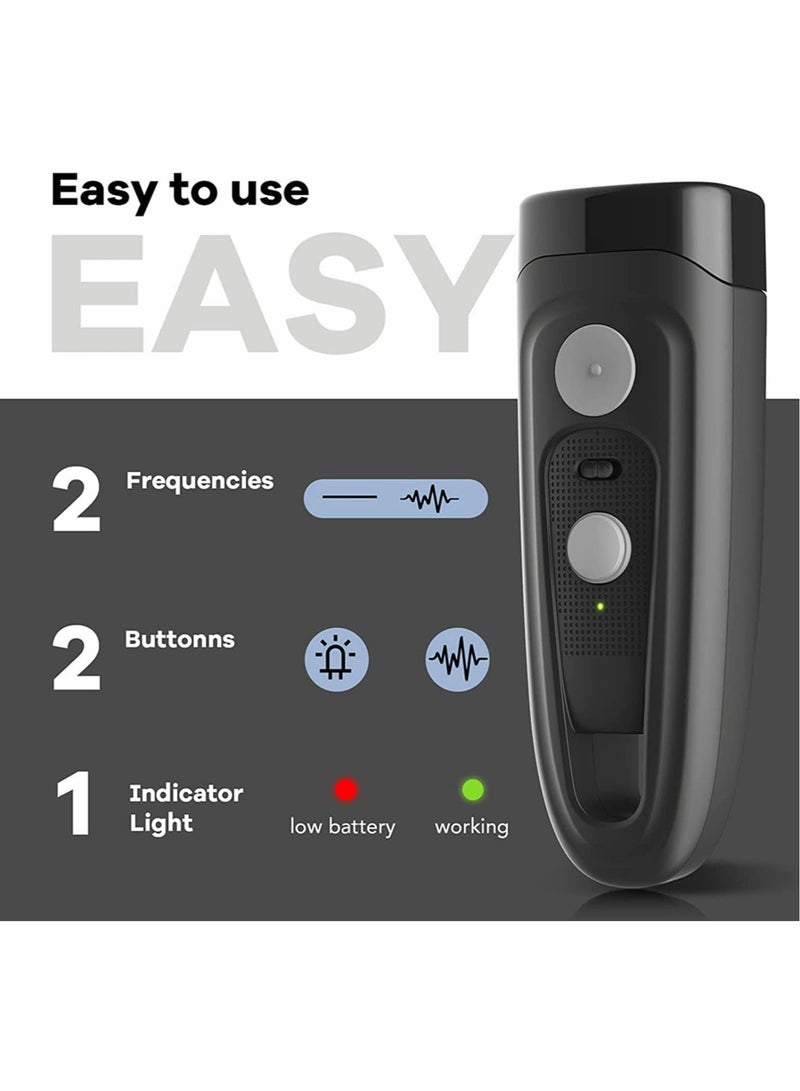 SOLARAE Ultrasonic Dog Dark Deterrent Dog Barking Control Devices Rechargeable Anti Barking Device Outdoor and Indoor Handheld Stop Neighbors Dog Barking 16.5ft Range LED Flashlight with Dog Clicker - Image 2