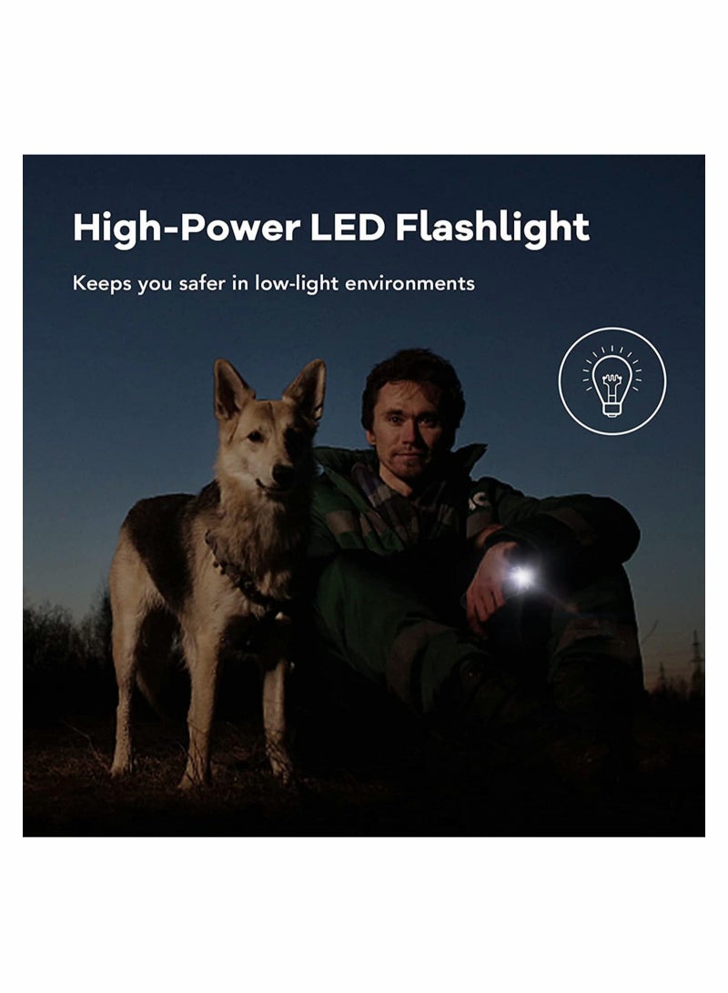 SOLARAE Ultrasonic Dog Dark Deterrent Dog Barking Control Devices Rechargeable Anti Barking Device Outdoor and Indoor Handheld Stop Neighbors Dog Barking 16.5ft Range LED Flashlight with Dog Clicker - Image 5