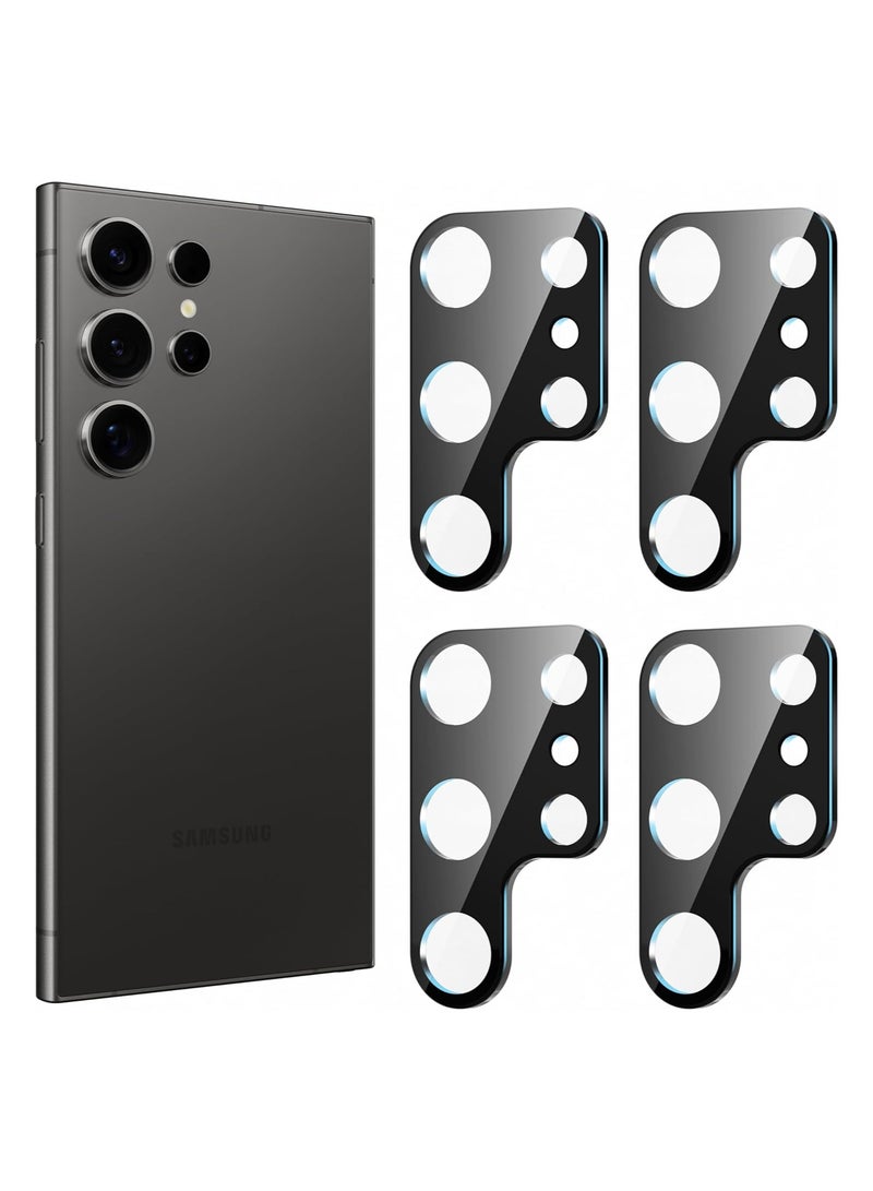 ELTRAZONE 4-Pack for Samsung Galaxy S24 Ultra Camera Lens Protector, Tempered Glass Protective Lens Flim for Galaxy S24 Ultra Camera Lens-Black - Image 1