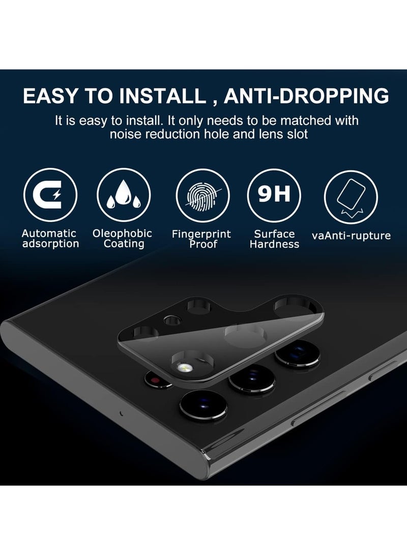 ELTRAZONE 4-Pack for Samsung Galaxy S24 Ultra Camera Lens Protector, Tempered Glass Protective Lens Flim for Galaxy S24 Ultra Camera Lens-Black - Image 4