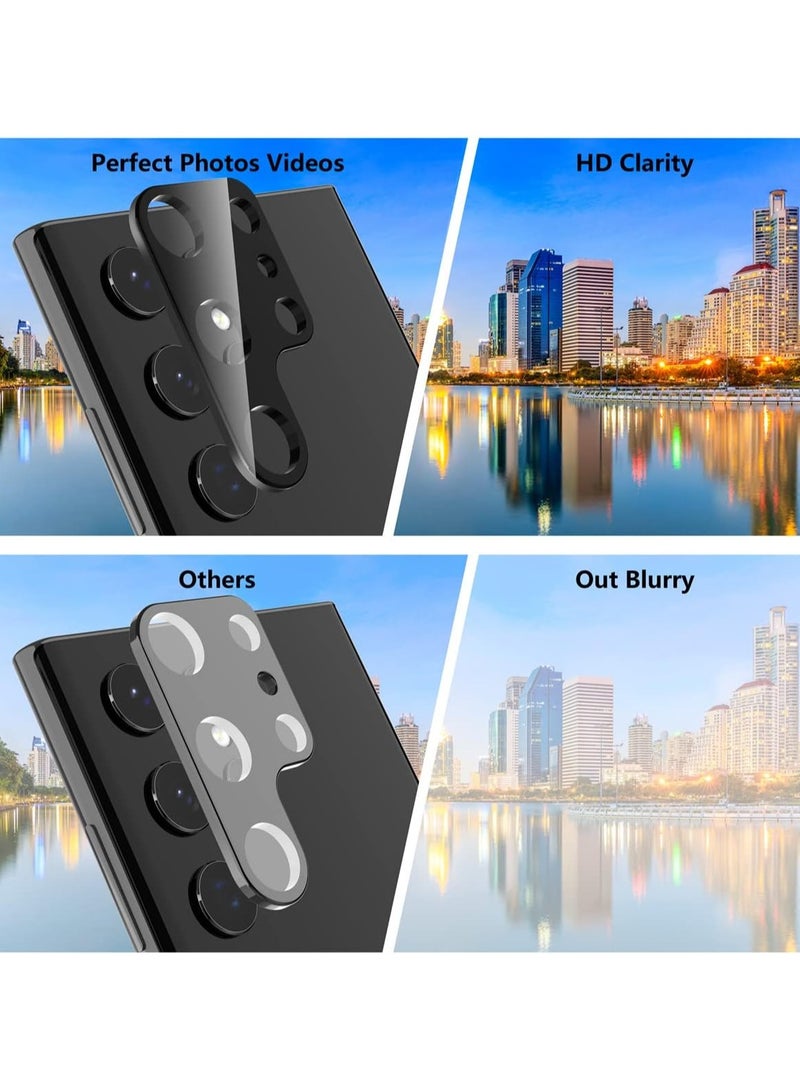 ELTRAZONE 4-Pack for Samsung Galaxy S24 Ultra Camera Lens Protector, Tempered Glass Protective Lens Flim for Galaxy S24 Ultra Camera Lens-Black - Image 3