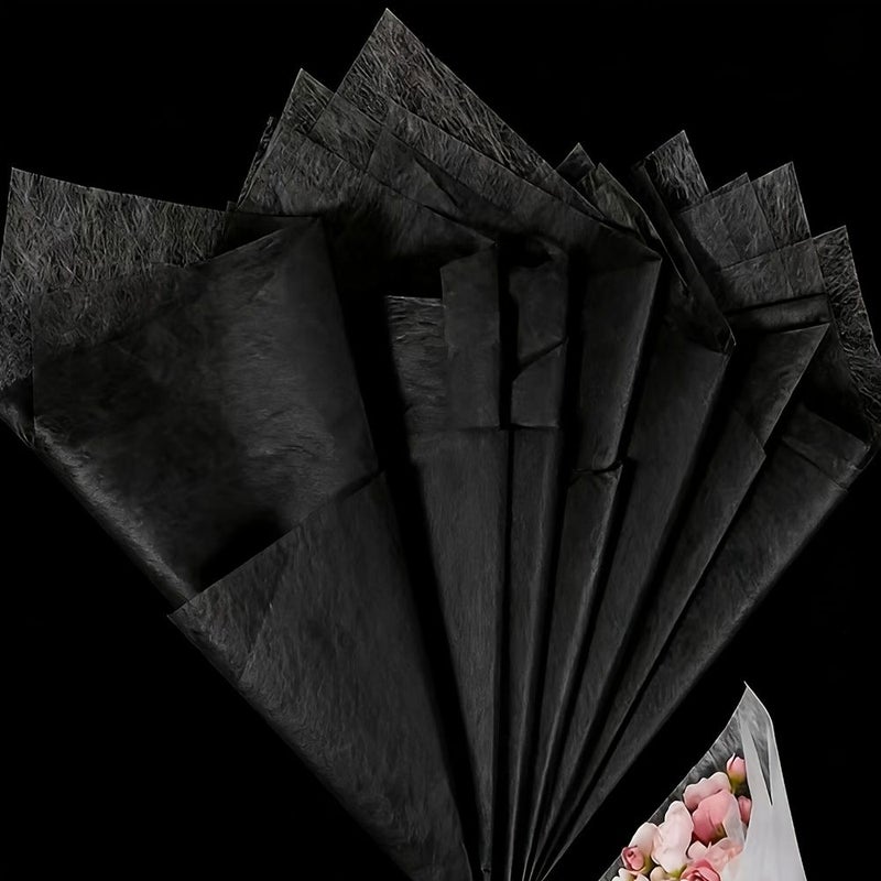 White Waterproof Floral Wrapping Paper 44 Sheets Korean Style Bouquet Gift - Image 5