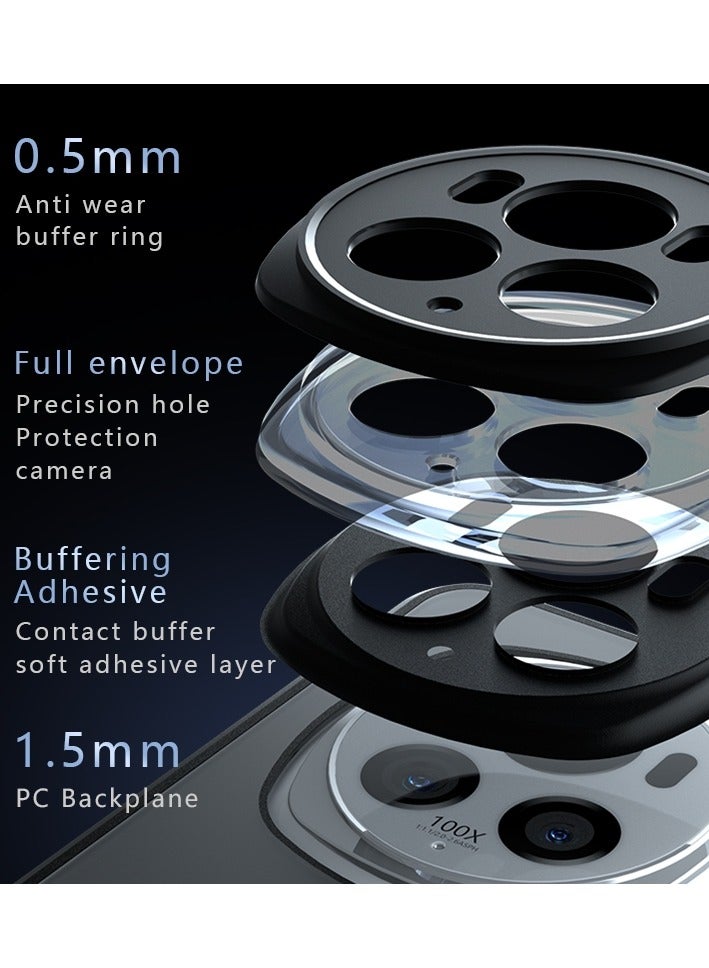 جراب حمايه اسود مط غير لامع ومقاوم للصدمات متوافق مع Honor Magic 6 Pro (أسود ) - Image 2