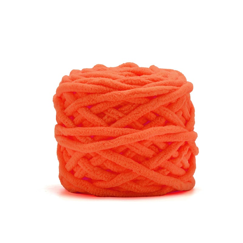 INNDUN Blanket Yarn 100g/3.5oz - Orange Chenille Yarn 6 Super Bulky - 72 Yards - Knitting, Crocheting & Crafts Chunky Yarn - Image 1