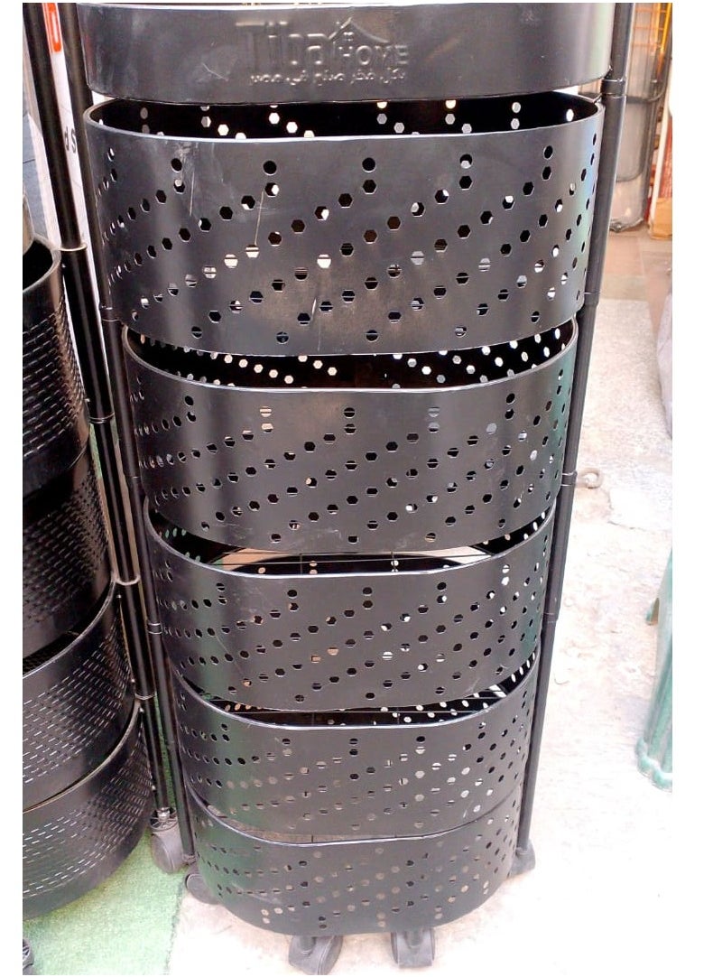 Tiba Metal Turbo 5 Tier Large Oval Anti-Rust 360 Degree Rotation New Shape  - Image 2