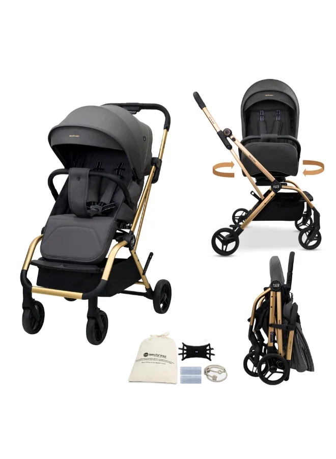 Neobreez Neobreez - Octa 360 Degree Reversible Stroller Compact Travel Stroller - Grey