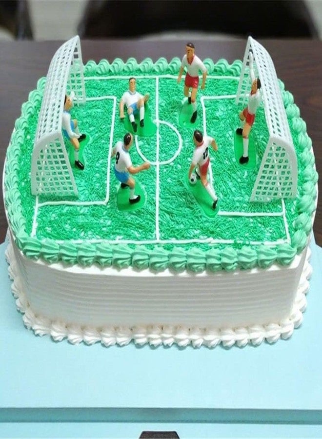 SquarezhenBo 9Pcs Football/Soccer Toppers for Cake and Cupcakes - Sports Theme Baby Shower Party Supplies - Black and White Neutral Color Family - Image 4
