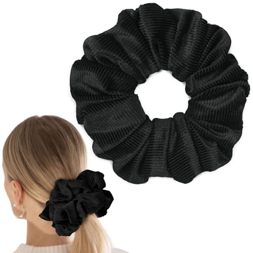 CEELGON Olive Green Big Corduroy Scrunchie 6.5 Inches Jumbo Scrunchies Hair Ties Oversized Ponytail Holder for Thick Curly Hair Extra Large Hair Accessories for Women (Olive Green) - Image 1
