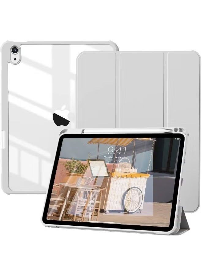 ZOOMEE for iPad 11-inch (A16) 11th Generation Case 2025, iPad 10th Generation Case 2022 with Pencil Holder, Slim Lightweight Trifold iPad11 inch Cover with Rugged PC Translucent Back Shell, Gray - Image 2