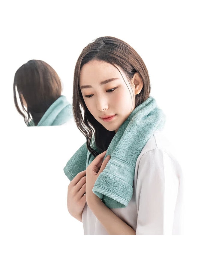 JD.com Jingzao 138G Xinjiang Avati Long-Staple Cotton, Extra Large And Thick Antibacterial Pure Cotton Face Towel, Single Piece, White - Image 1