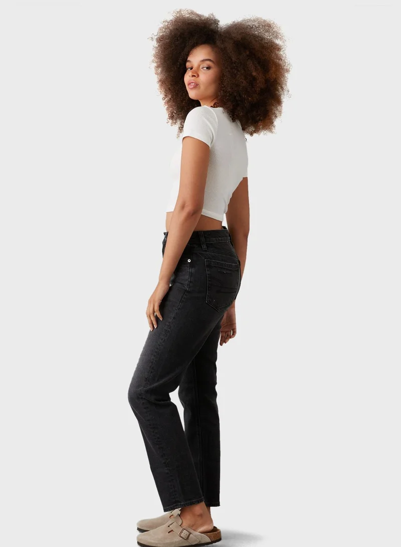 American Eagle High Waist Straight Fit Jeans