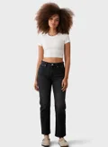 امريكان ايجل High Waist Straight Fit Jeans