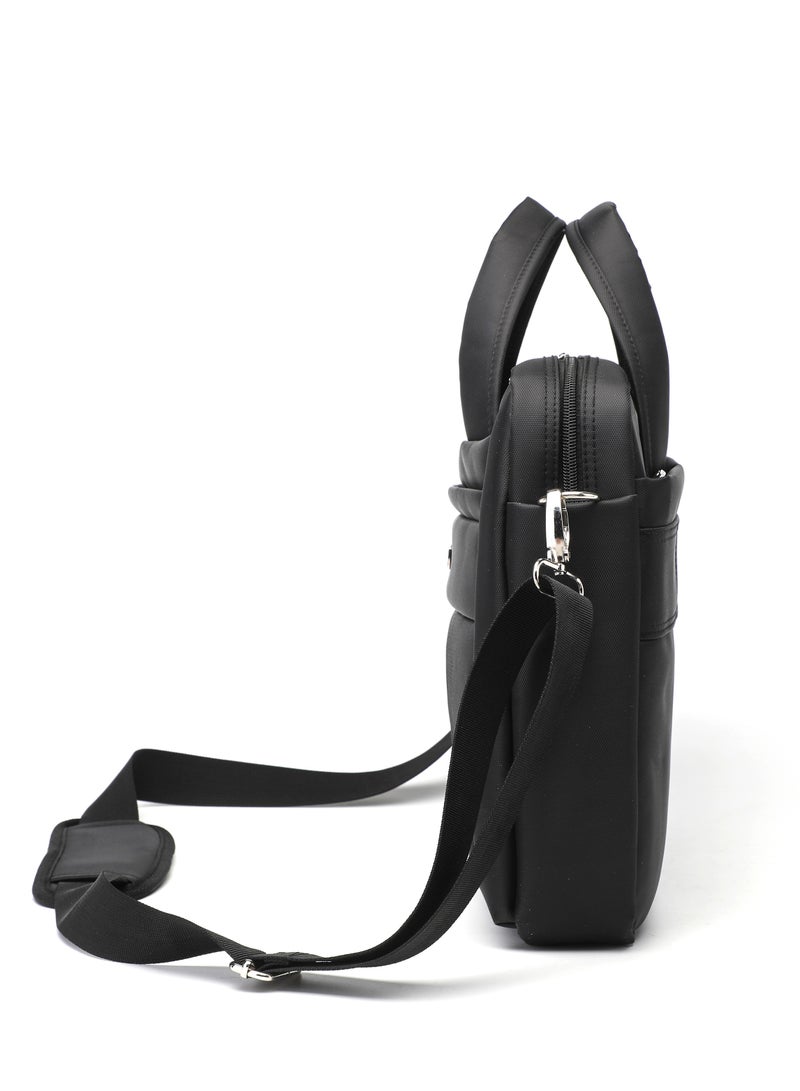 SENATOR Nylon Laptop Carrying Case 15 Inch Lightweight Adjustable Shoulder Straps Business College School Students KH8115 Black - Image 4