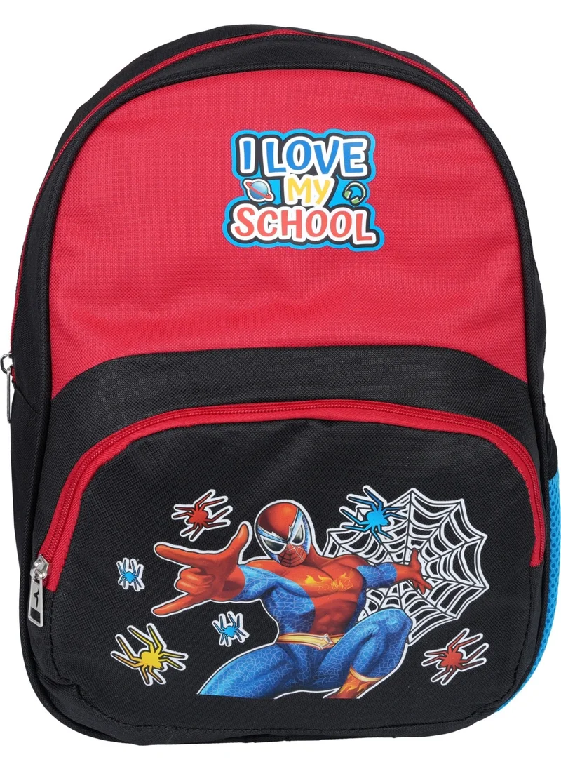 ريلاكسن 3031 Spiderman Spiderman Patterned Red Black Kindergarten Bag