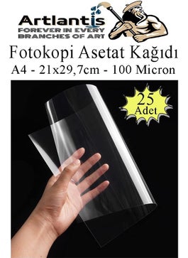 Acetate Paper PVC A4 25 Pieces 100 Micron Photocopy Transparency Transparent A4 Paper 21X29,7 Projector Overhead