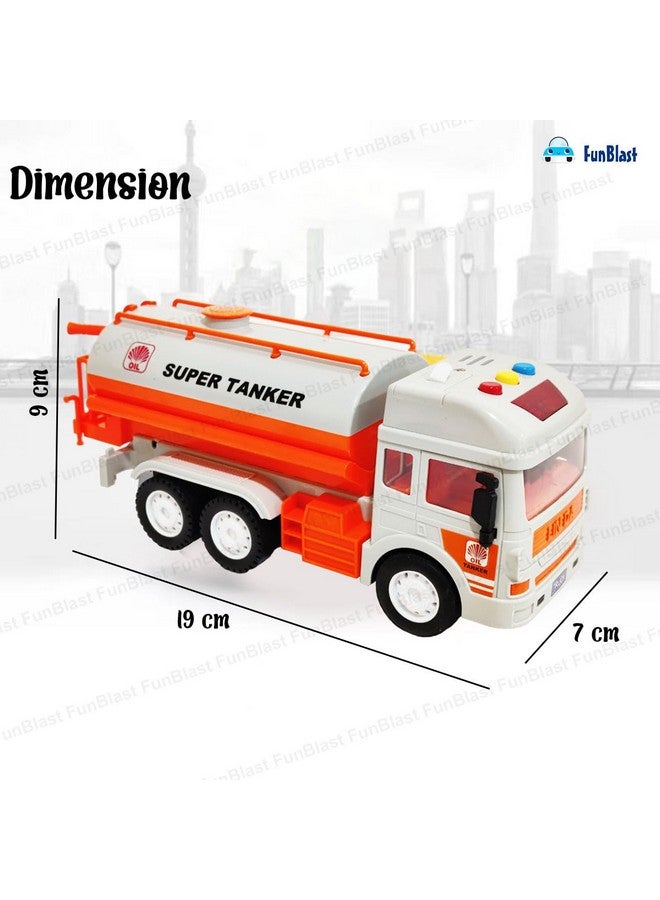 FunBlast Super Tanker Toy Truck for Kids, Pull Back Vehicles with Light & Sound, Unbreakable Plastic, Friction Power, 3+ Years, Multicolor - Image 2