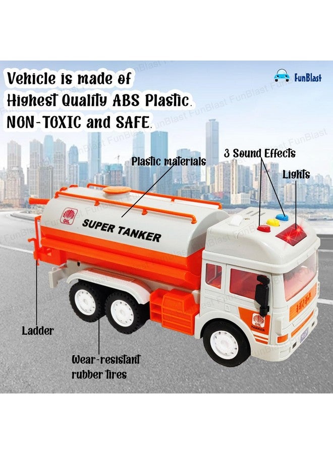 FunBlast Super Tanker Toy Truck for Kids, Pull Back Vehicles with Light & Sound, Unbreakable Plastic, Friction Power, 3+ Years, Multicolor - Image 5
