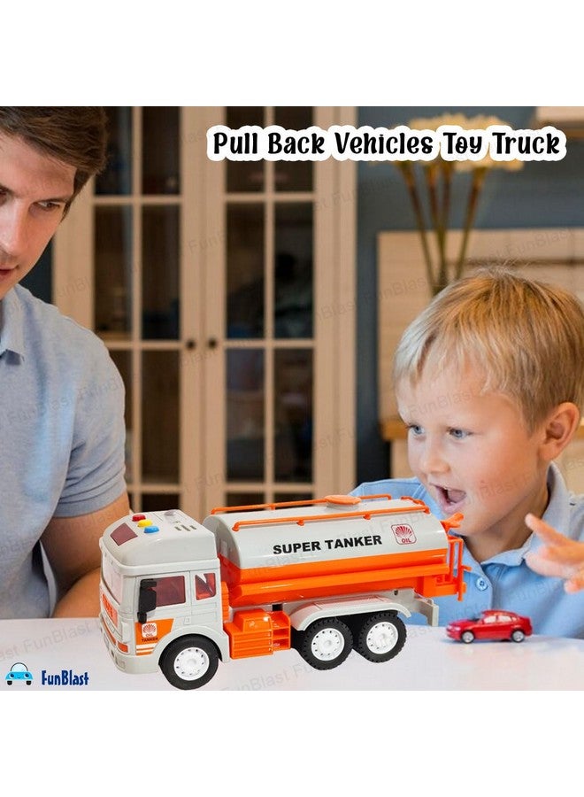 FunBlast Super Tanker Toy Truck for Kids, Pull Back Vehicles with Light & Sound, Unbreakable Plastic, Friction Power, 3+ Years, Multicolor - Image 4