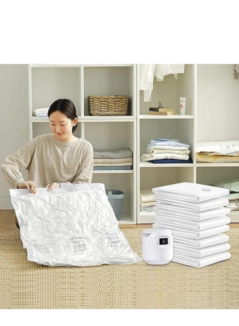 DUNISO Vacuum Storage Bags with Electric Pump,Space Saver Sealer Compression Bags for Comforter and Blankets,Jumbo Vacuum Seal Bags for Clothing,Bedding,Blankets,Comforters,Pillows (4S+2M+2L+2XL)  - Image 2