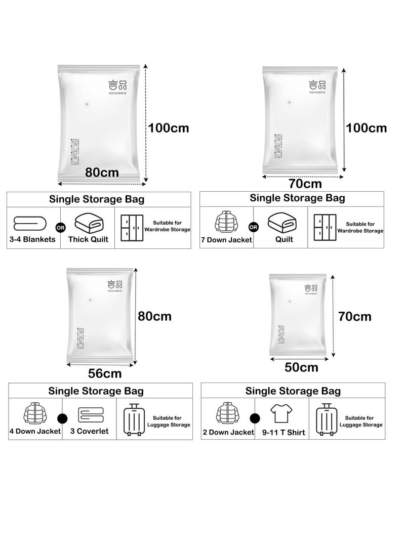 DUNISO Vacuum Storage Bags with Electric Pump,Space Saver Sealer Compression Bags for Comforter and Blankets,Jumbo Vacuum Seal Bags for Clothing,Bedding,Blankets,Comforters,Pillows (4S+2M+2L+2XL)  - Image 3