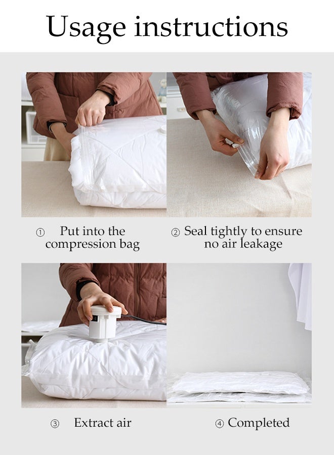 DUNISO Vacuum Storage Bags with Electric Pump,Space Saver Sealer Compression Bags for Comforter and Blankets,Jumbo Vacuum Seal Bags for Clothing,Bedding,Blankets,Comforters,Pillows (4S+2M+2L+2XL) - Image 3