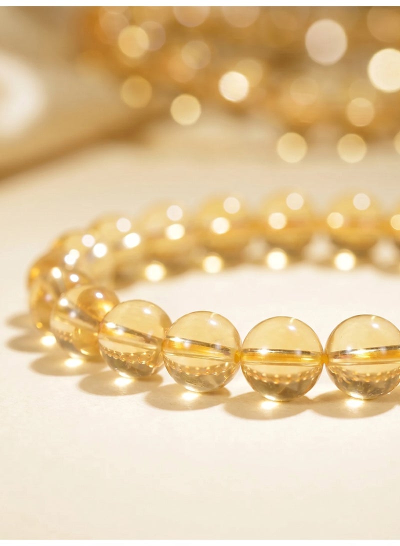 Slema Amber Yellow Crystal Islamic Tasbih Prayer Beads 33 Tashiha 12mm, Muslim Misbaha Rosary with Golden Tassel for Daily Worship & Religious Eid Gift - Image 3