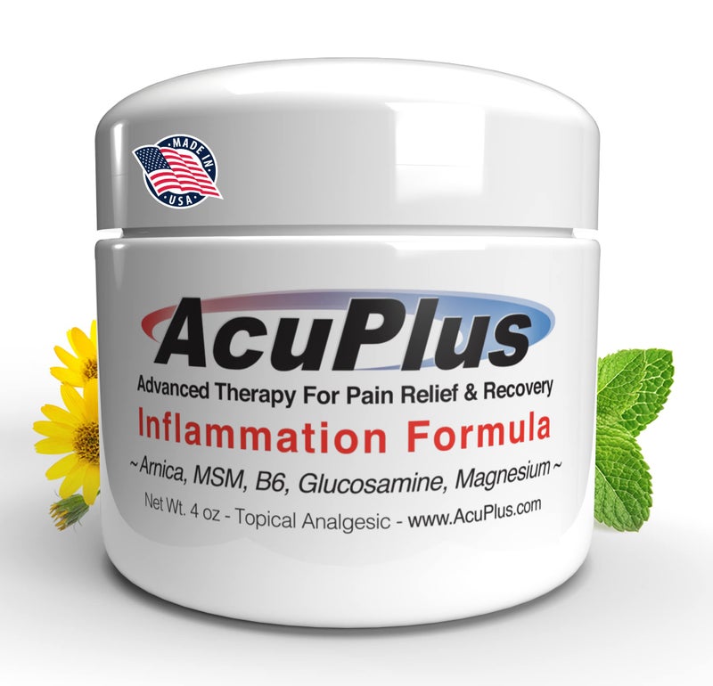 AcuPlus - Advanced Pain Relief Topical Anti Inflammatory Cream to Soothe Muscle & Joint Pain - Arthritis, Bursitis, & Tendonitis - Fast-Acting Formula with Natural Ingredients - 4 oz. - Image 1
