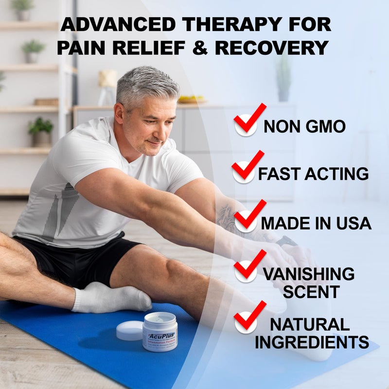 AcuPlus - Advanced Pain Relief Topical Anti Inflammatory Cream to Soothe Muscle & Joint Pain - Arthritis, Bursitis, & Tendonitis - Fast-Acting Formula with Natural Ingredients - 4 oz. - Image 3