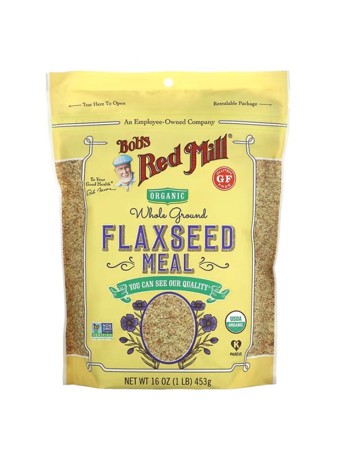 Bob's Red Mill, Organic Flaxseed Meal, Whole Ground, 1 lb (453 g)