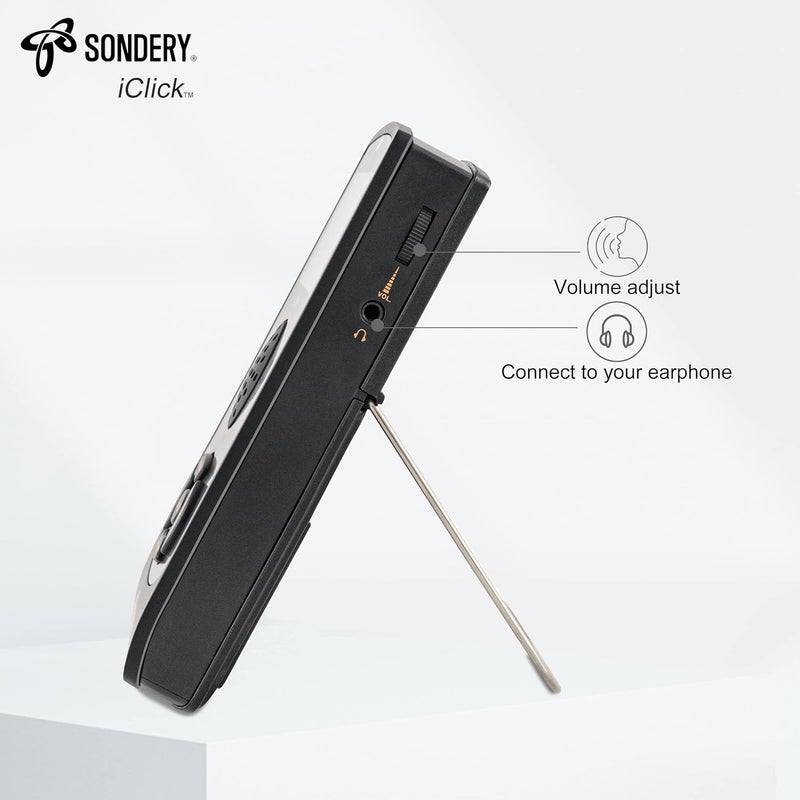 Sondery مترونوم رقمي من سونديري للجيتار والبيانو والطبل وجميع الآلات، خيار العد الصوتي النسائي، تحكم مباشر عبر الأزرار، شاشة كبيرة سهلة القراءة، يعمل بالبطاريات أو USB - Image 4