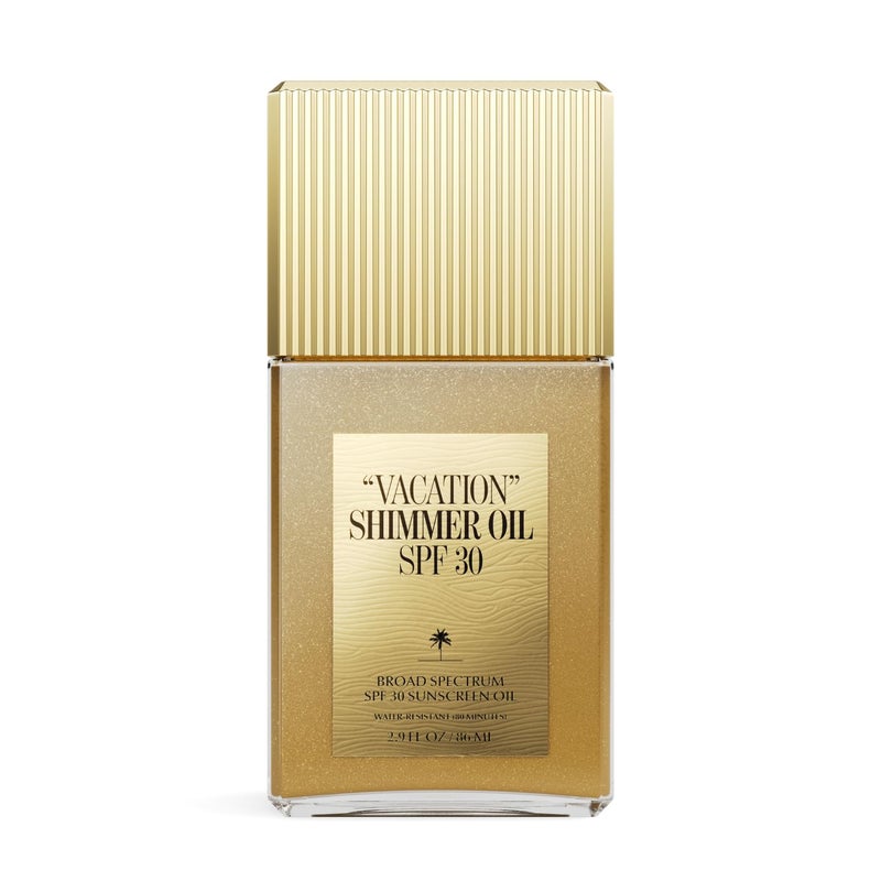 VACATION "VACATION" Shimmer Oil SPF 30 by Vacation, Shimmering Body Sunscreen, Water-Resistant, Enhances All Skin Tones, Dermatologist-Tested, Vegan, Travel Size, 2.9 Fl. Oz. - Image 1