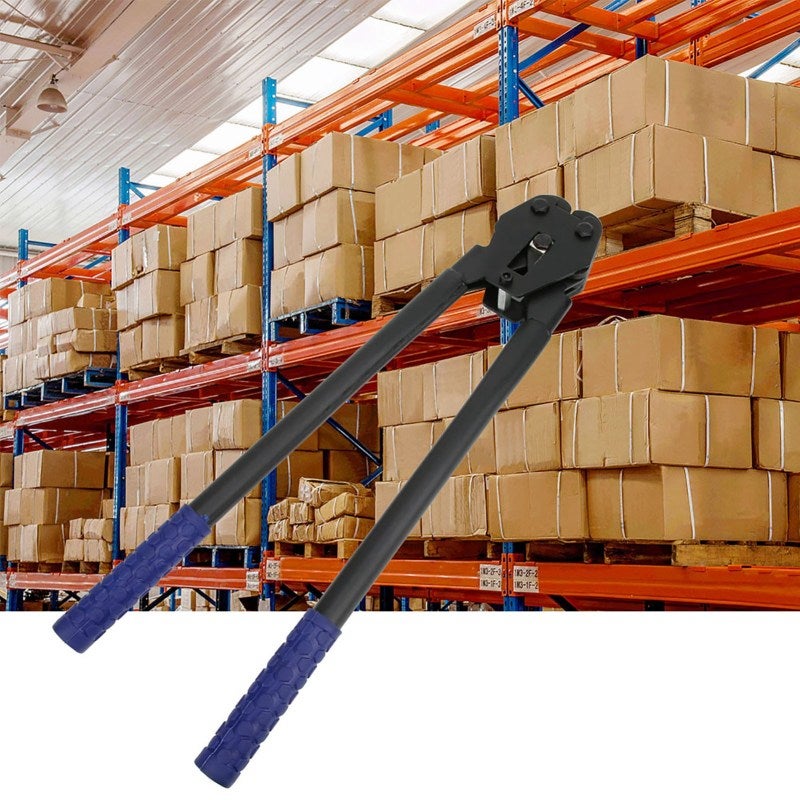 Strapping Crimper Pliers 16-19mm PP PET Strapping Sealer - Heat Treated Jaw Long Handle Design for Heavy Duty Strapping Projects - Image 4