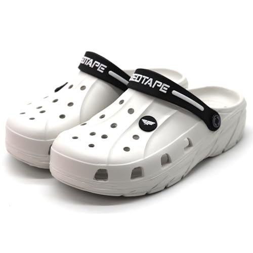 Red Tape Designer Comfortable Clogs, Sandals With Adjustable Back Strap For Men Off White - 10 Uk - Image 1
