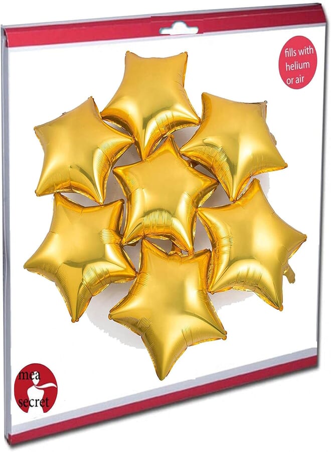 secret gold foil stars - 7pcs