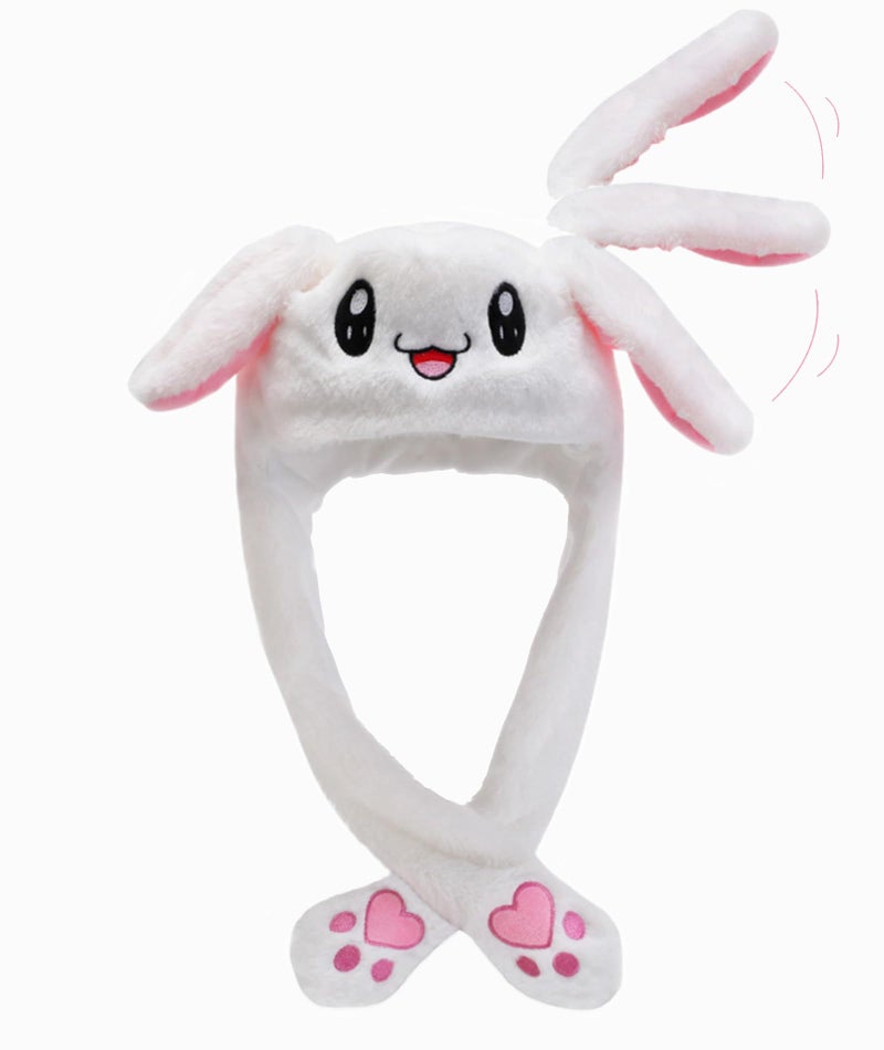 NUDFSY Bunny Caps, Cap For Girls, Winter Cap For Girls Funny Cute Plush Animal Cap With Paws For Kids Women Girl Party Holiday Birthday Dress Up Cosplay Costume Gift - Image 1