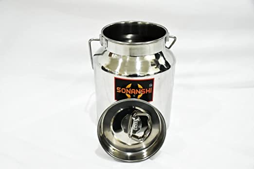 Sonanshi Sonanshi Stainless Steel Jointless Milk Can/Milk Barni/Milk Pot/Oil Can (with Lid) (6 Litre)  - Image 2