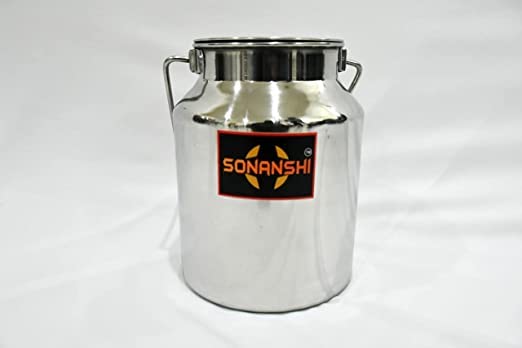 Sonanshi Sonanshi Stainless Steel Jointless Milk Can/Milk Barni/Milk Pot/Oil Can (with Lid) (6 Litre)  - Image 1
