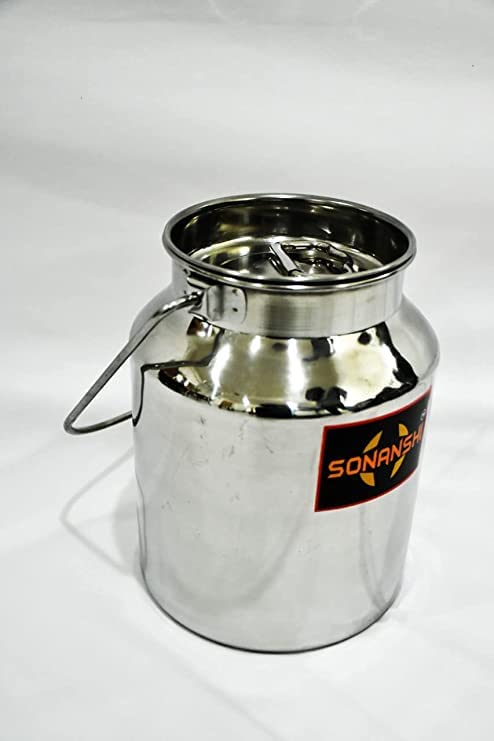 Sonanshi Sonanshi Stainless Steel Jointless Milk Can/Milk Barni/Milk Pot/Oil Can (with Lid) (6 Litre)  - Image 4